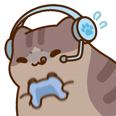 Playing Games Cat Sticker by Bichi Mao