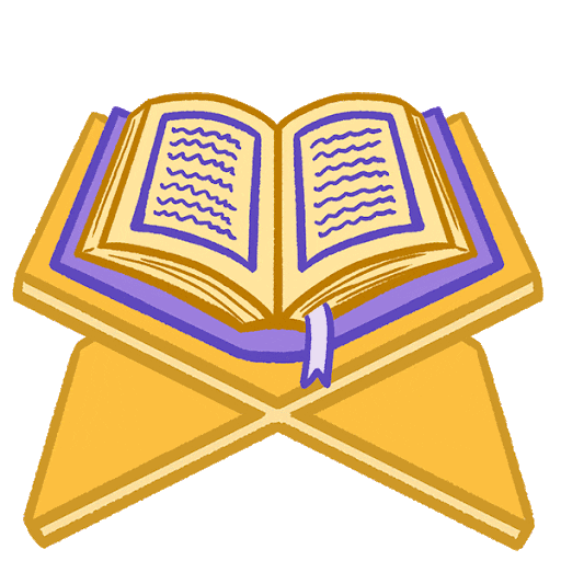 Studying Holy Book Sticker by Holler Studios