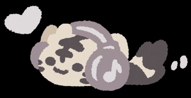 Vibing White Heart GIF