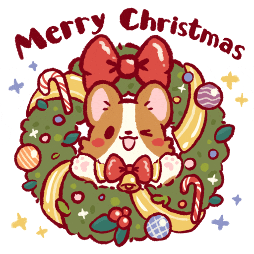 Merry Christmas Winter GIF by Lazy Corgi