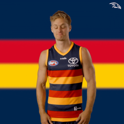 Afl Shrug GIF by Adelaide Crows