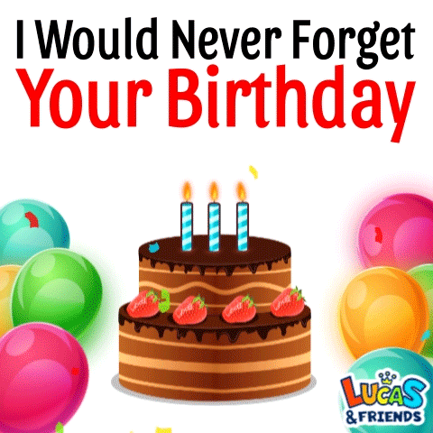 Greeting Happy Birthday GIF by Lucas and Friends by RV AppStudios