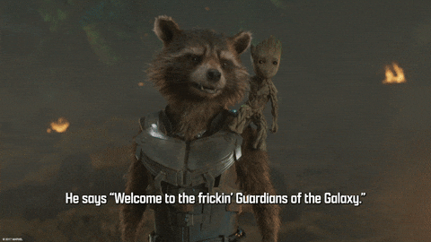 rocket raccoon guardians of the galaxy gif