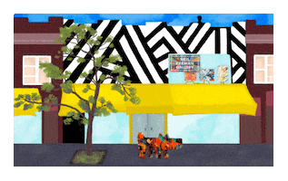 Abstract Art Storefront Sticker by Neil Kerman Gallery