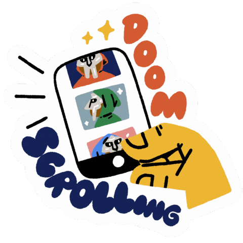 Scrolling All Caps Sticker by Matt Joyce