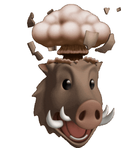 Boar Mind Blown Sticker