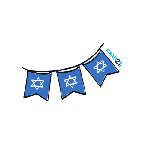 Tel Aviv Flag Sticker by Israel21c