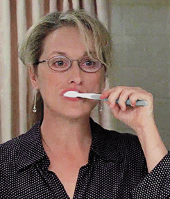  movies film actress meryl streep toothbrush GIF