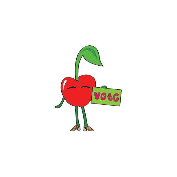 Vote Cherry Sticker