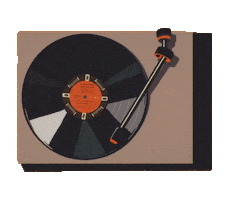 Record Player Vintage Sticker by Verve Label Group
