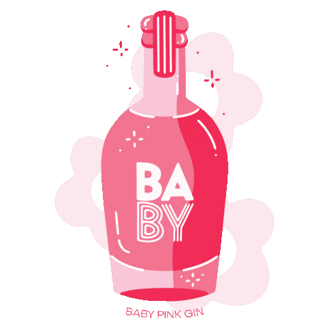 Party Drink Sticker by BABY Pink Gin