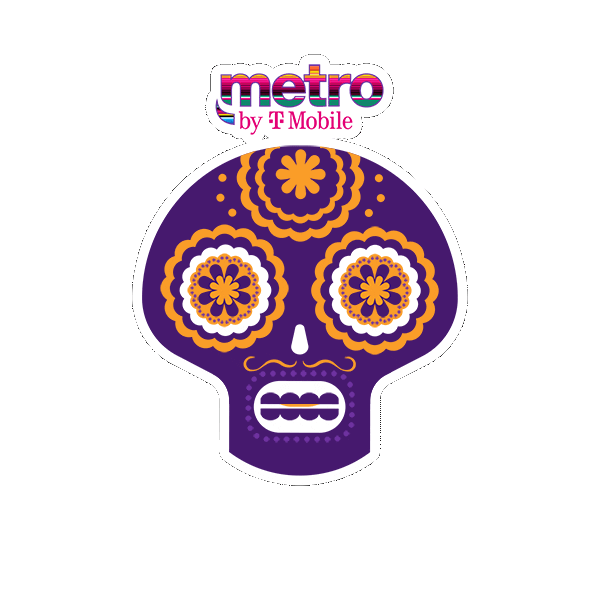 Day Of The Dead Holiday Sticker by Metro by T-Mobile