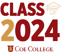 Graduation Grad Sticker by Coe College