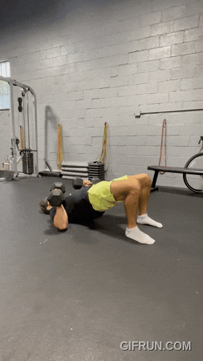 Dumbbell Hip-Bridge Press GIF