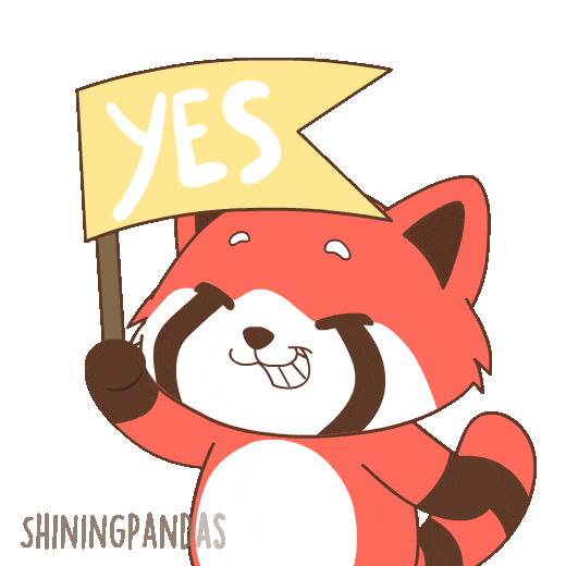 Red Panda Yes Sticker