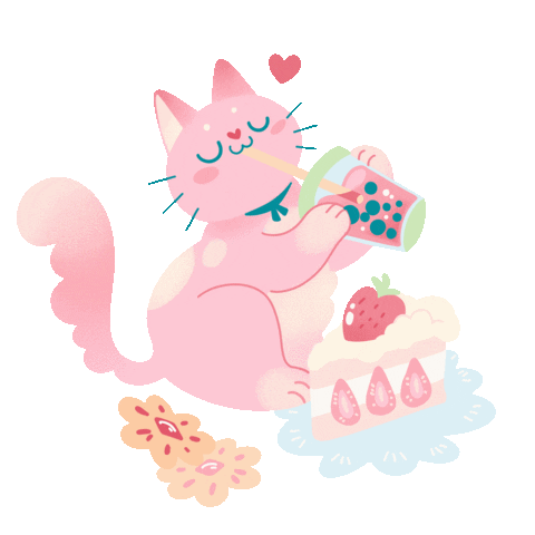 Cat Love Sticker by Aadorah
