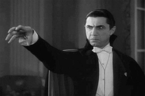 A GIF of Bela Lugosi from the 1931 movie Dracula