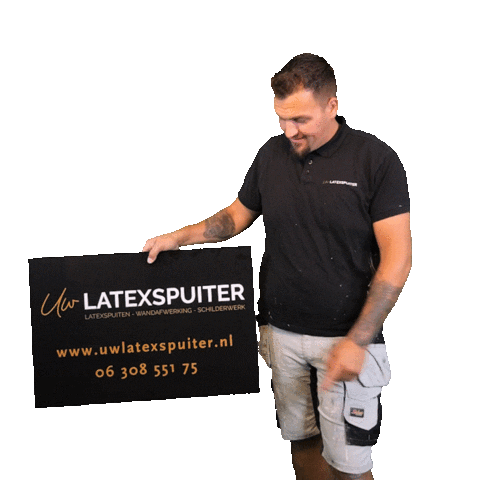 Uw Latex Spuiter Sticker