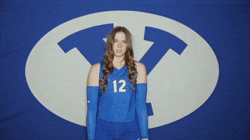 Serious Volleyball GIF by BYU Cougars