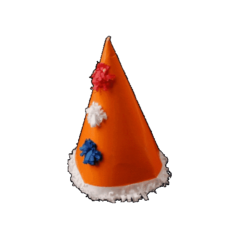 Orange Lets Party Sticker by Europeana
