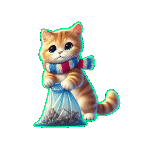 Cat Cleanup Sticker by Natur-Clean-up