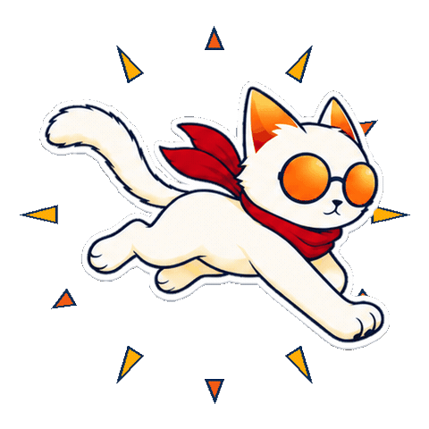 Cat Fun Sticker by Desertcatclub