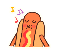 Hotdog Whistle Sticker by Polygonal Mind