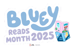 Bluey Reads Sticker by PenguinKids