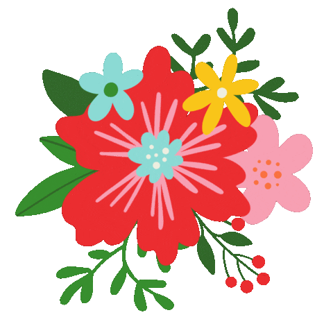Christmas Flower Sticker