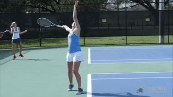 serve women's tennis GIF by GreenWave