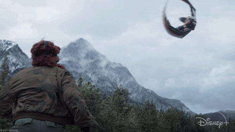 Flying Marvel Studios GIF by Disney+ - Find & Share on GIPHY