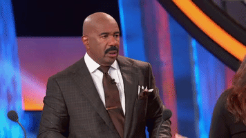 abcnetwork reaction steve harvey celebrity family feud reacts GIF