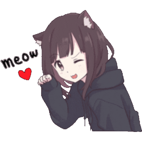 Cat Girl Meow Sticker