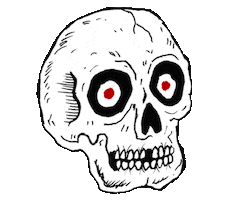Skull Blinking Sticker by Emo Nite