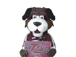 Dog Hockey Sticker by Peterborough Petes