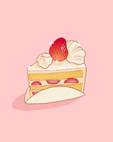 Strawberry Cake Food GIF by molehill