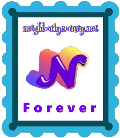 Postage Stamp Logo GIF by NeighborlyNotary®