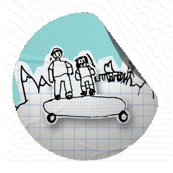 Illustration Travel Sticker by 360Skate.cl