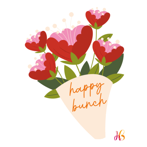 Flower Love Sticker by Happy Bunch MY