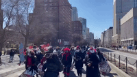Protesters March Over New York Bridges, Call for Pandemic Support for 'Excluded Workers'