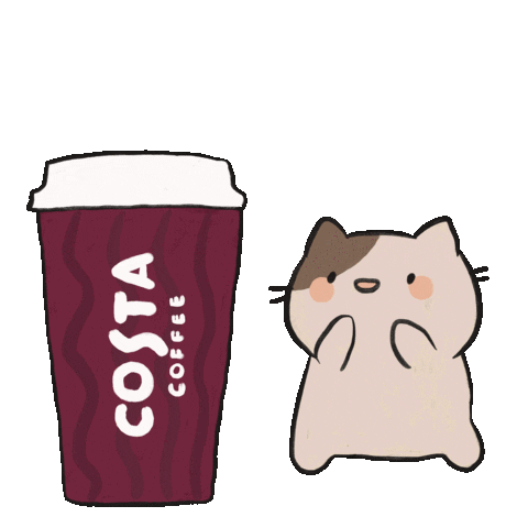 Kitty National Coffee Day Sticker by Costa Coffee Singapore