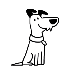 Dog Cooper Sticker by Feinrot