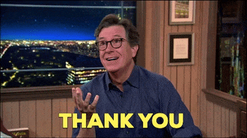 Stephen Colbert Thank You GIF by The Late Show With Stephen Colbert