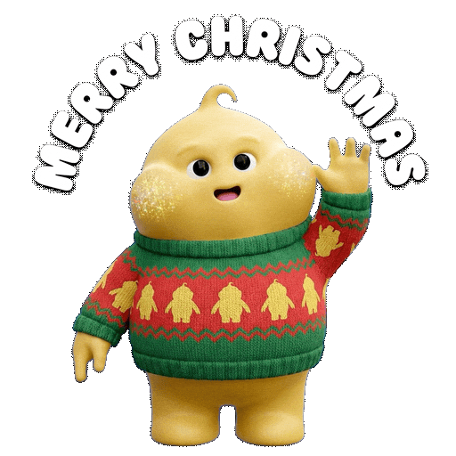 Merry Christmas Hello Sticker by Butter baby