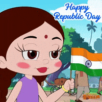 Republic Day Patriotism GIF by Chhota Bheem