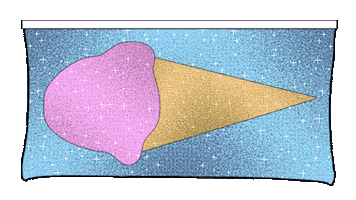 Ice Cream Cone Makeup Bag Sticker