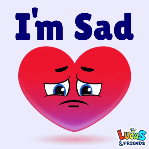 Sad Heart GIF by Lucas and Friends by RV AppStudios