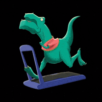 run cycle dinosaur gif