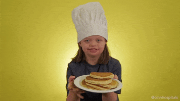National Pancake Day Girl GIF by Children's Miracle Network Hospitals