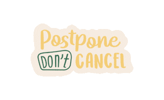 Postponedontcancel Sticker by Dream Couture